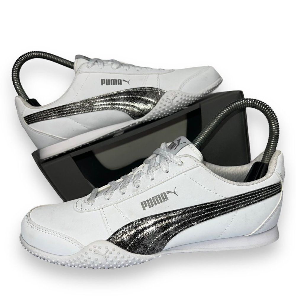 Puma Bella Raw Metallic "White Aged Silver" 383848-01 Women's 6‎